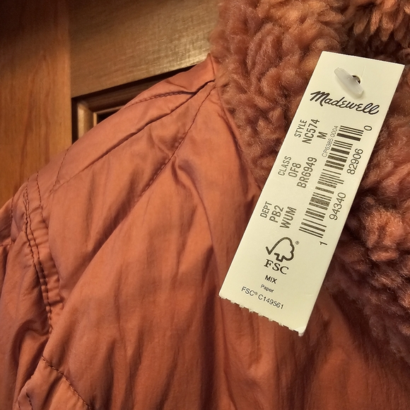 NWT Madewell reversible sherpa jacket - Picture 3 of 5